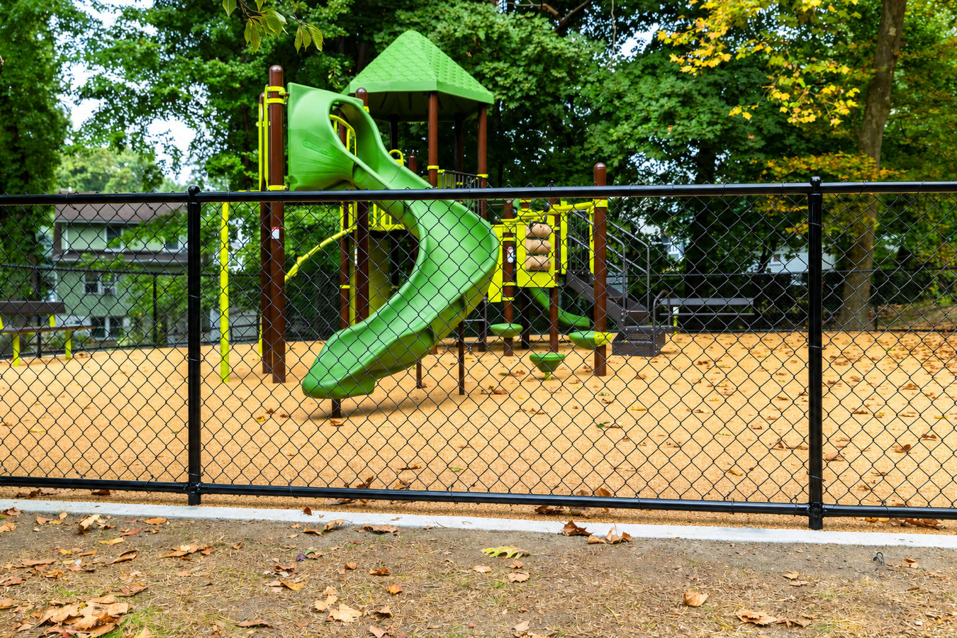 Chain link fence installation